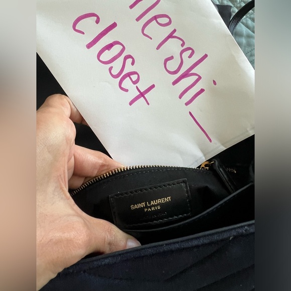 NWT Authentic YSL Yves Saint Laurent Toy LouLou Suede Navy - Picture 2 of 16